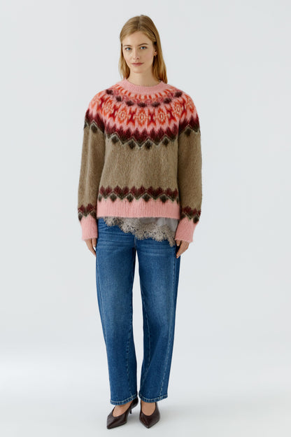 Oui Pullover Brown Rose 99847