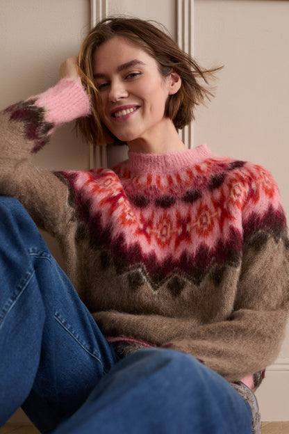 Oui Pullover Brown Rose 99847