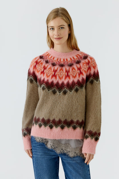 Oui Pullover Brown Rose 99847
