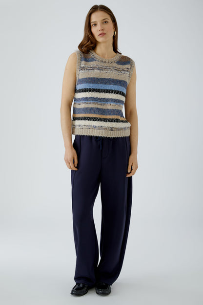 Oui Slipover Brown Blue 98041