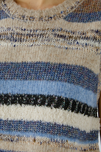Oui Slipover Brown Blue 98041