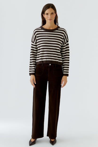 Oui Pullover Dk Brown 92275