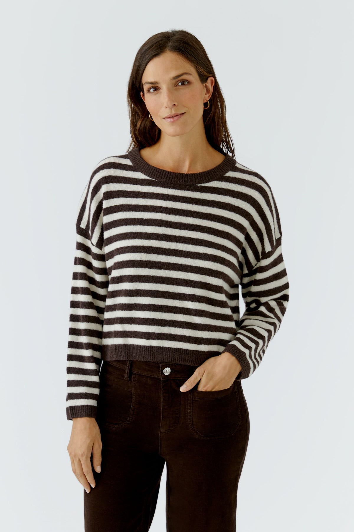 Oui Pullover Dk Brown 92275