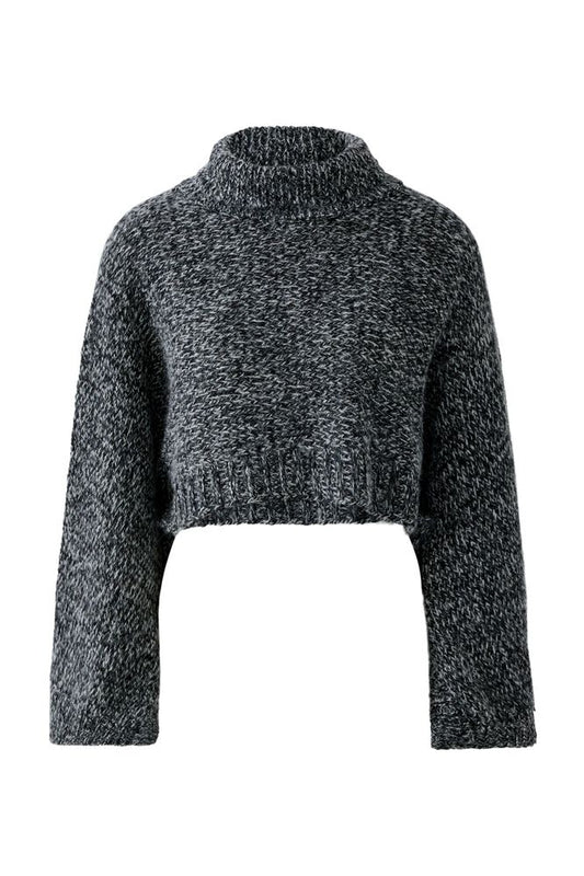 Oui Pullover Black Off White  95036