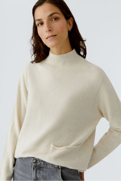 Oui Pullover Off White Melange