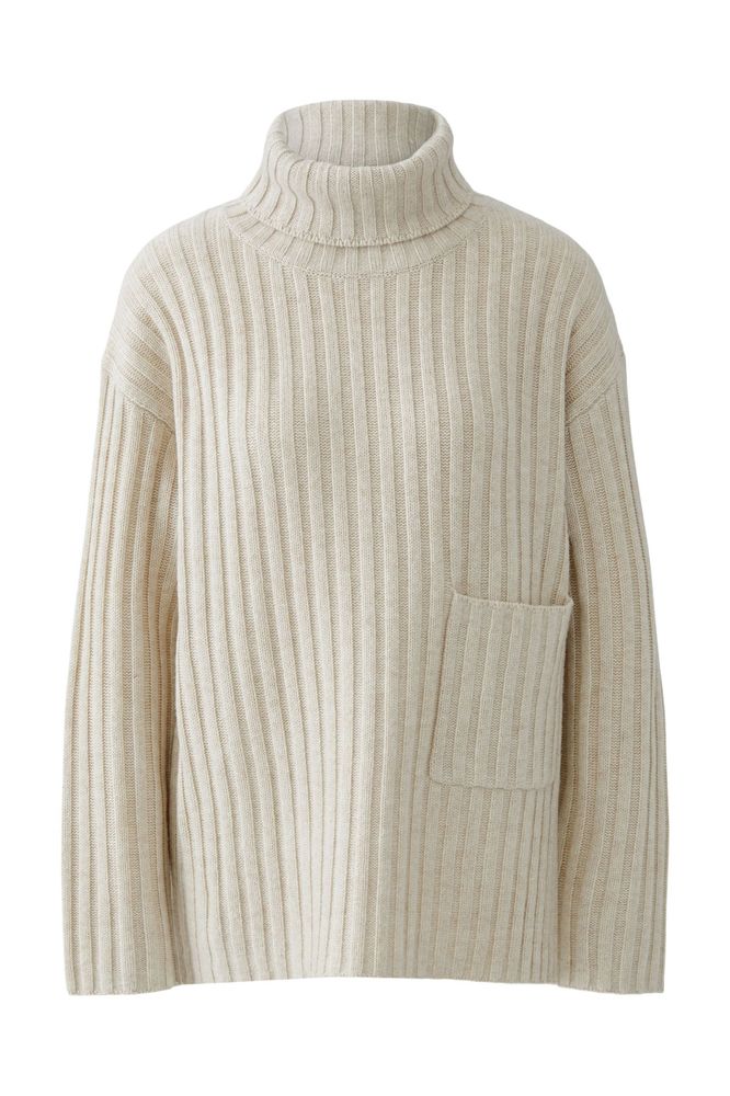 Oui OffWhite Exaggerated Pocket Pullover