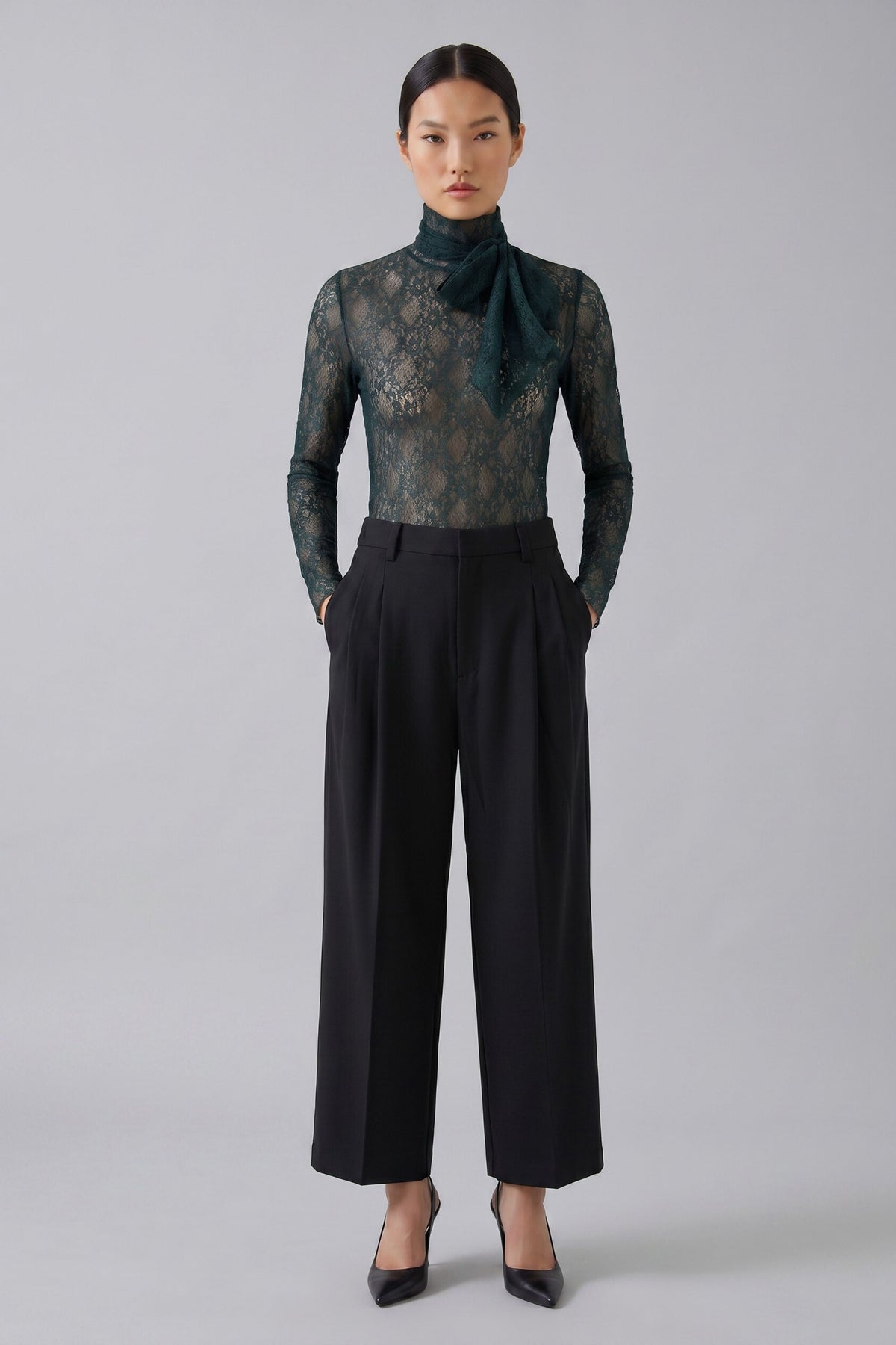 Oui Turtleneck Shirt Scarab 99907