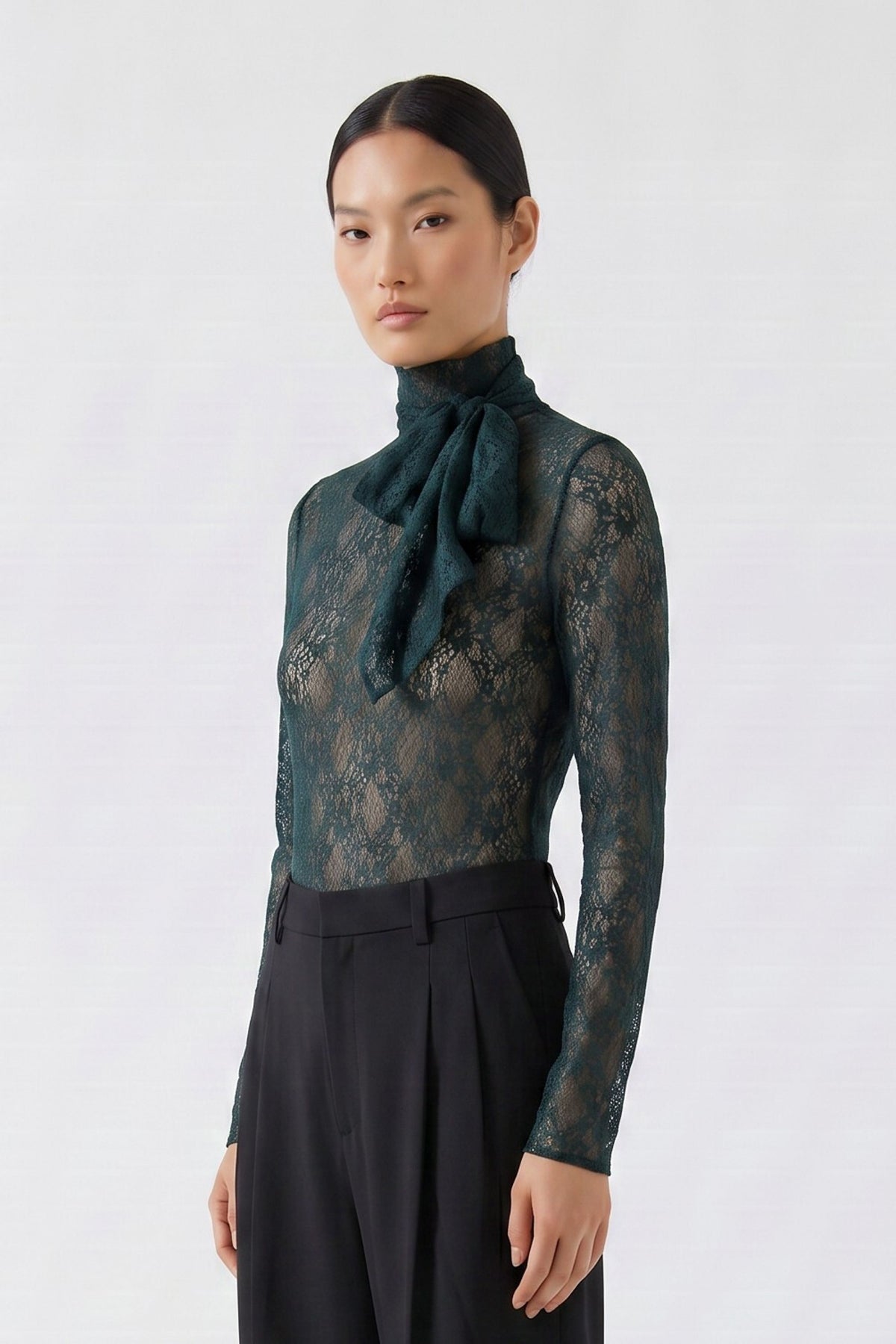 Oui Turtleneck Shirt Scarab 99907