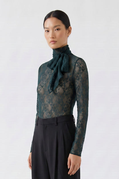 Oui Turtleneck Shirt Scarab 99907