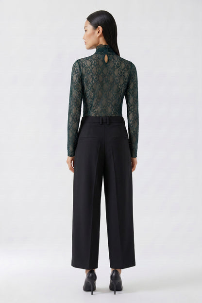 Oui Turtleneck Shirt Scarab 99907