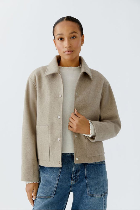 Oui Jacket Taupe 95695