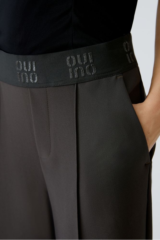 Oui Trousers Espresso 86917