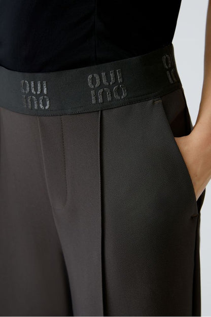 Oui Trousers Espresso 86917