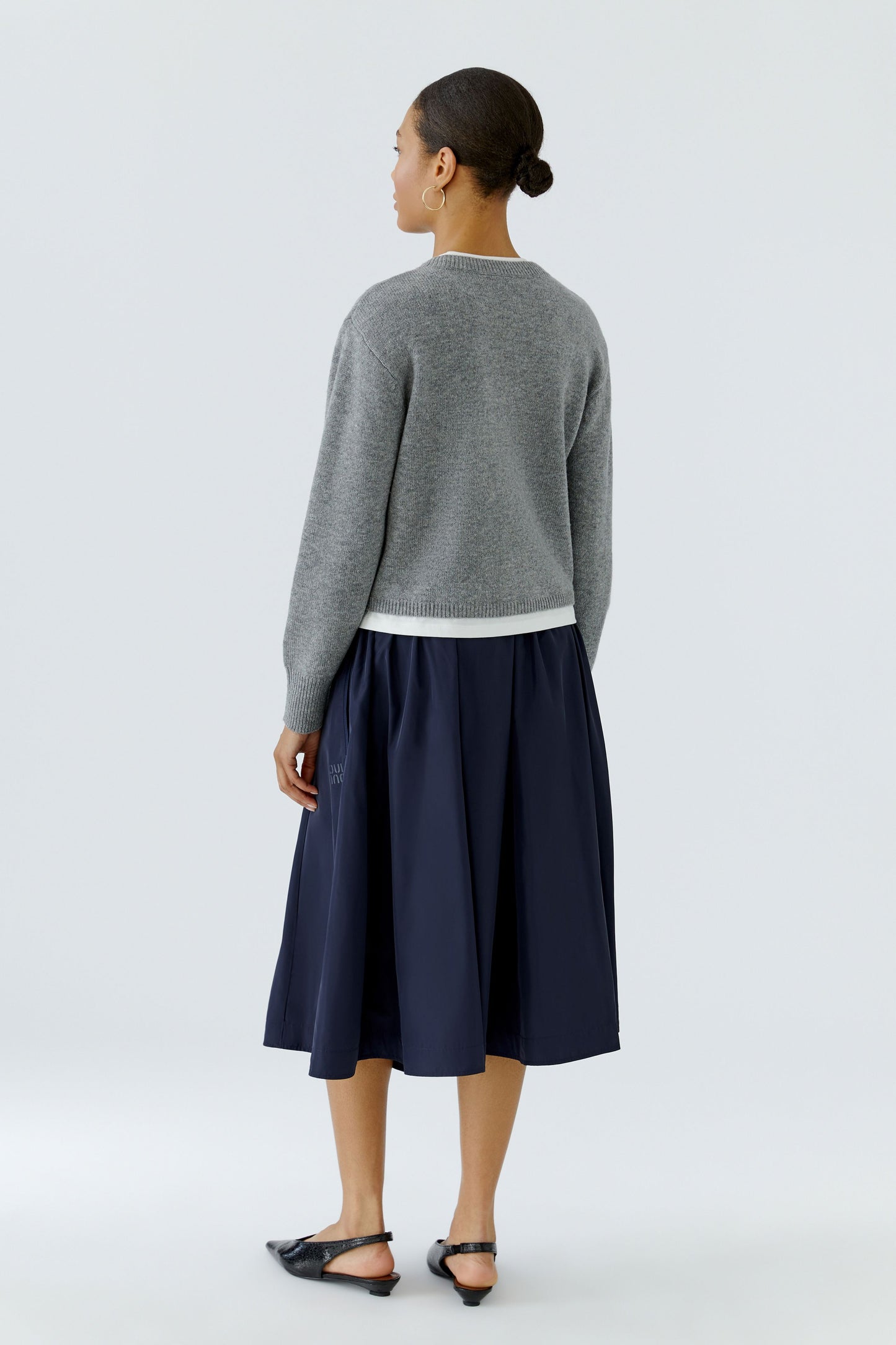 Oui Pullover Steel Grey 98037