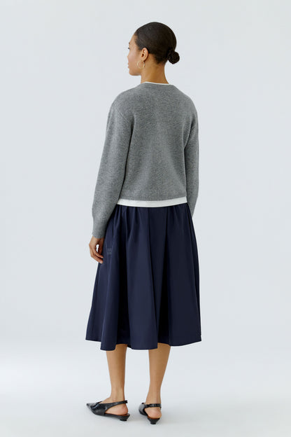 Oui Pullover Steel Grey 98037