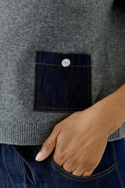 Oui Pullover Grey 98983