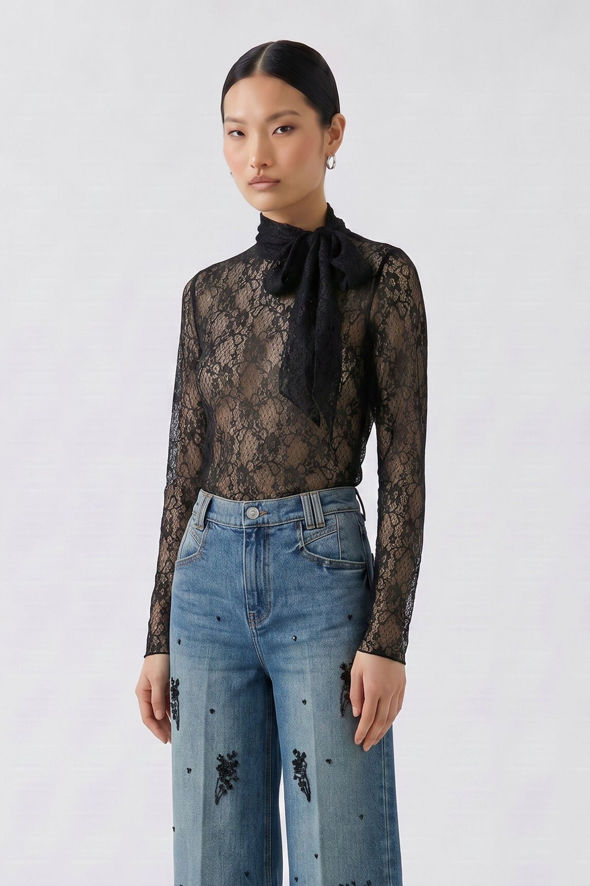 Oui Turtleneck Shirt Black 99907