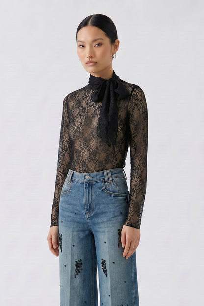 Oui Turtleneck Shirt Black 99907