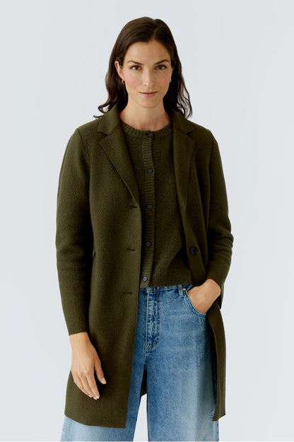 Oui Coat Khaki 79918