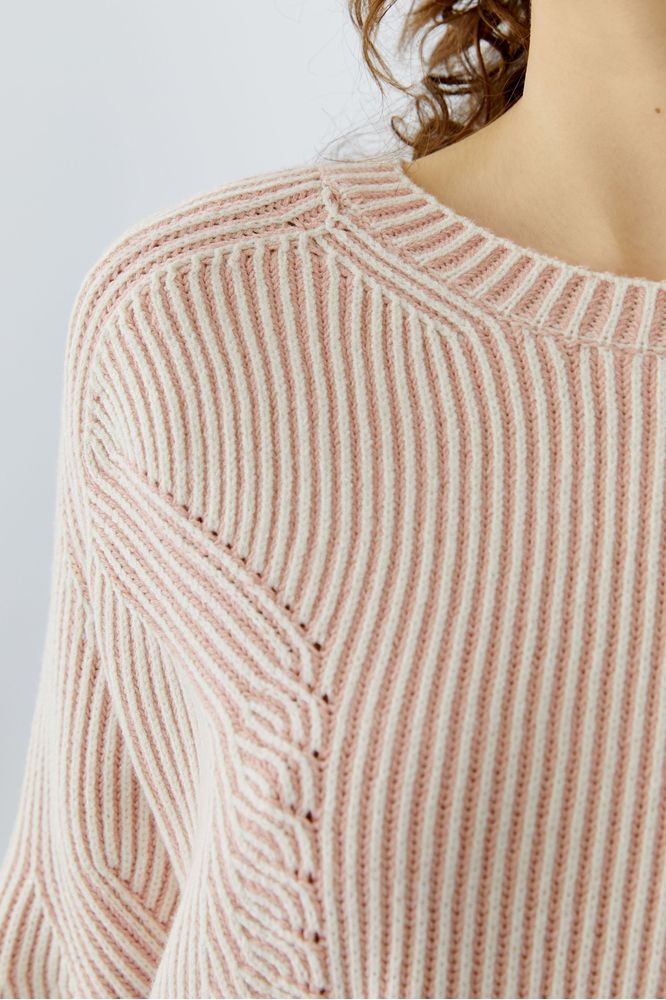 Oui White/Red Pullover 96761