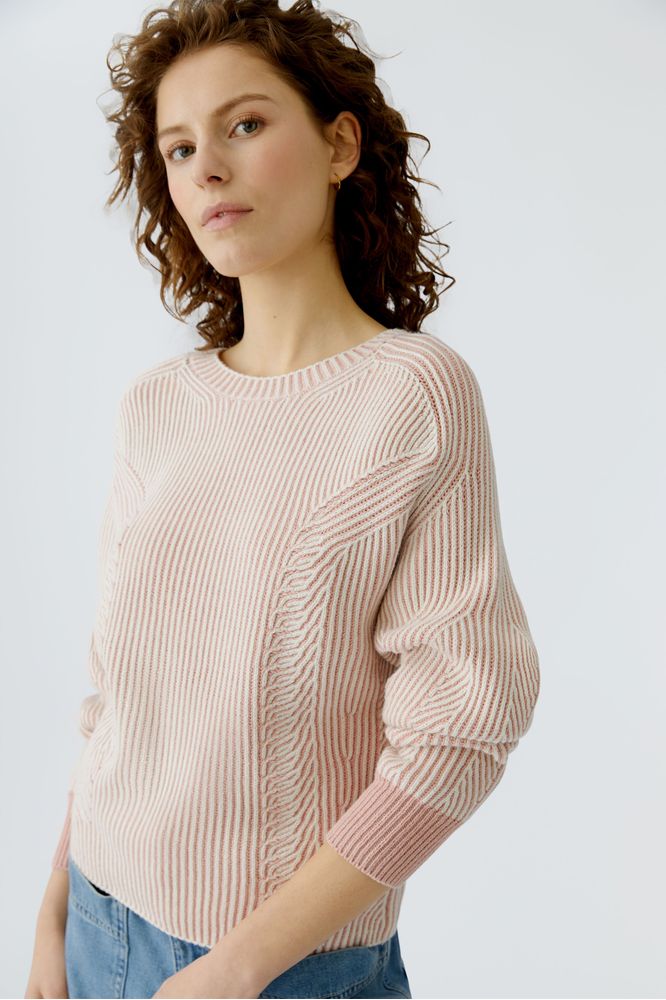 Oui White/Red Pullover 96761