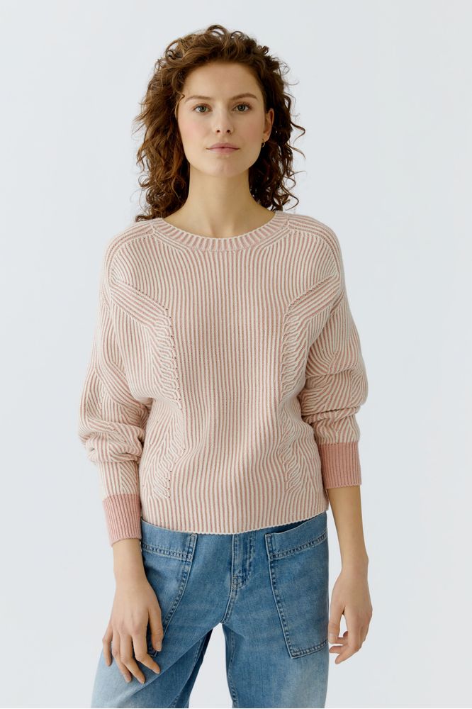 Oui White/Red Pullover 96761