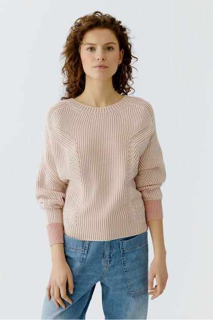 Oui White/Red Pullover 96761