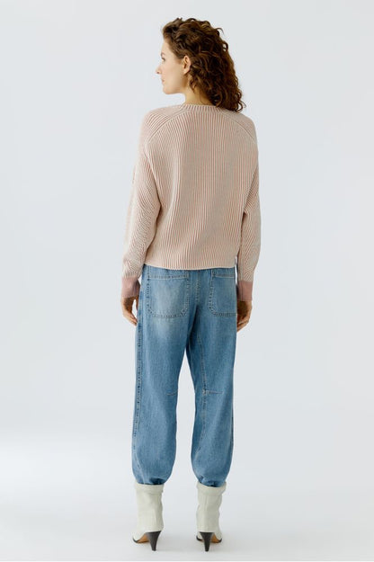 Oui White/Red Pullover 96761