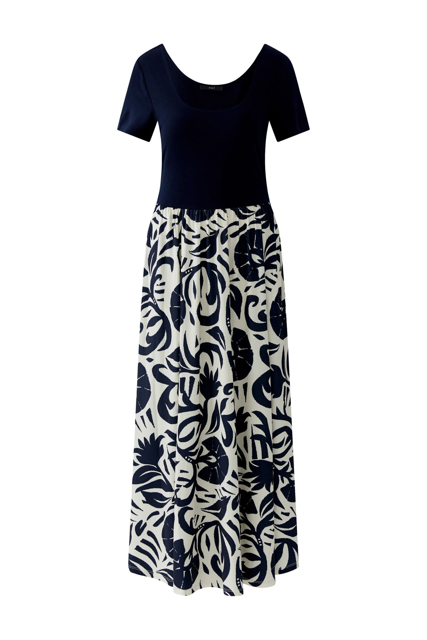 Oui White/Blue Dress 97330