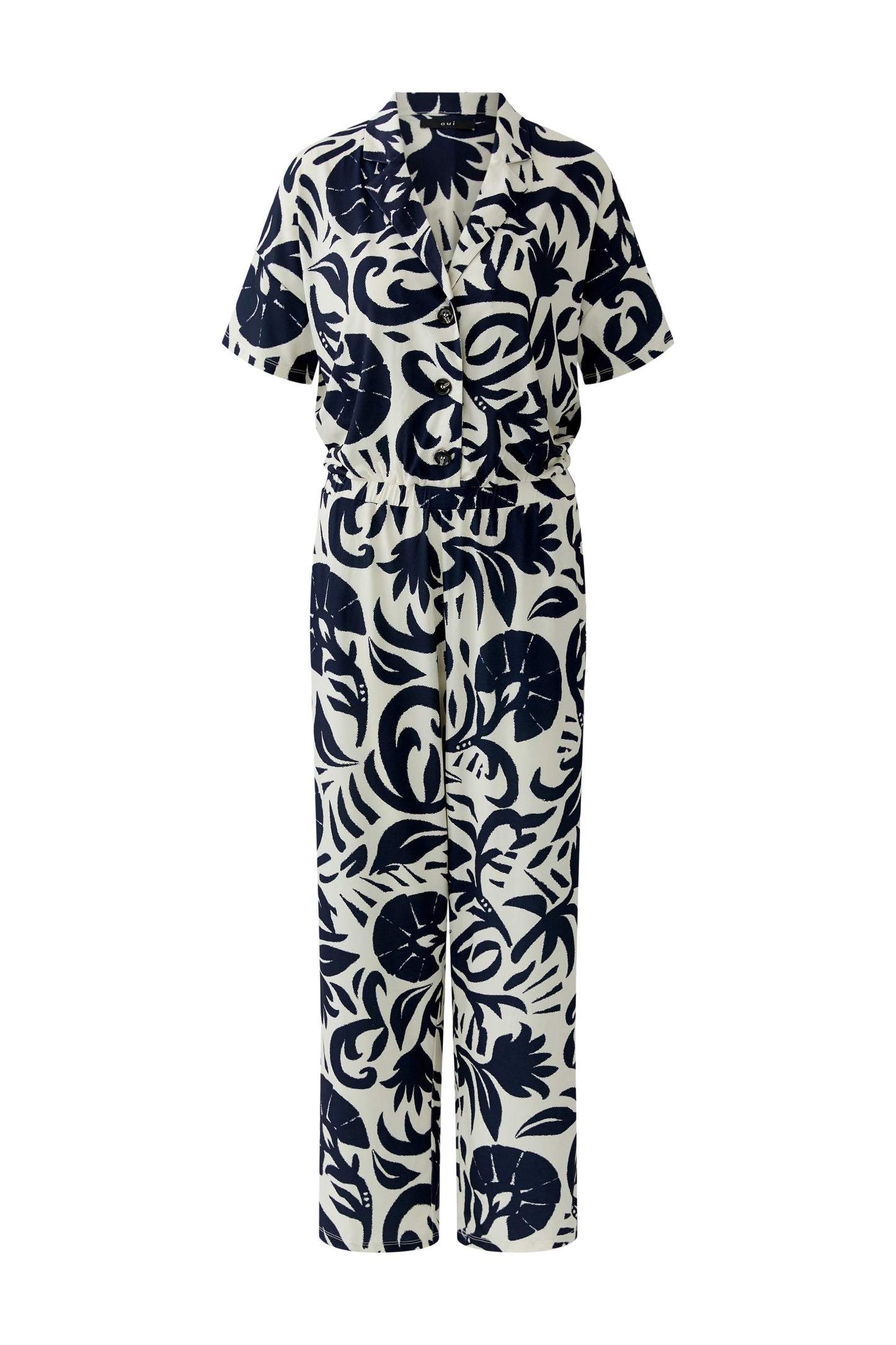 Oui Jumpsuit White/Blue 98318