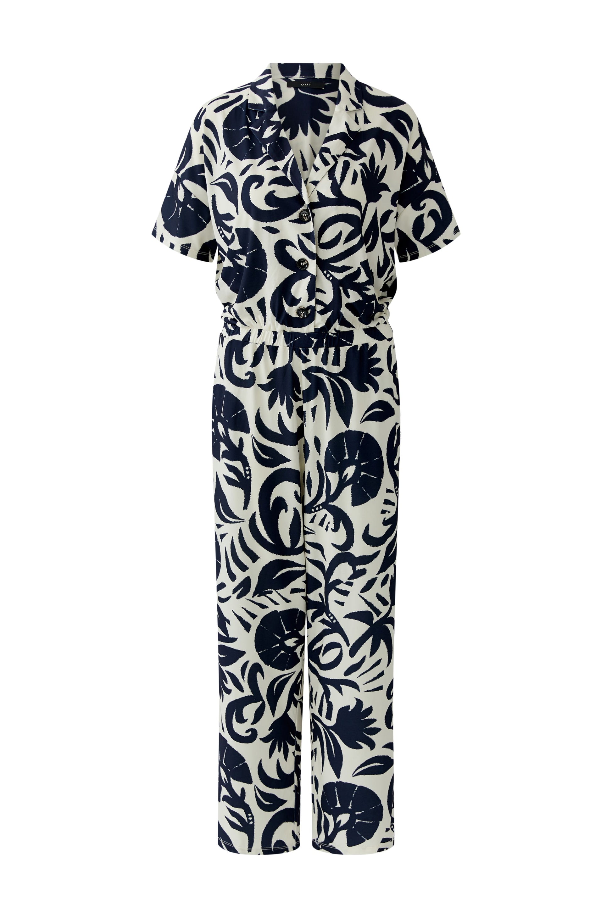 Oui Jumpsuit White/Blue 98318