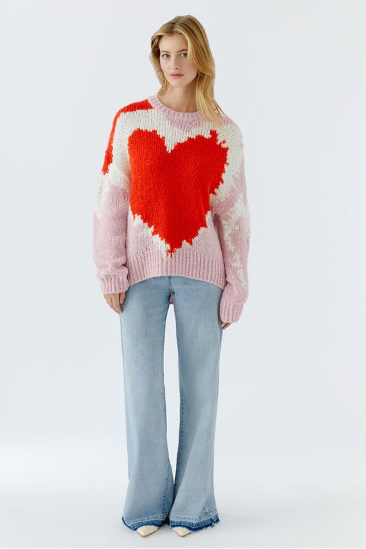 Oui  Rose Red Pullover 96113