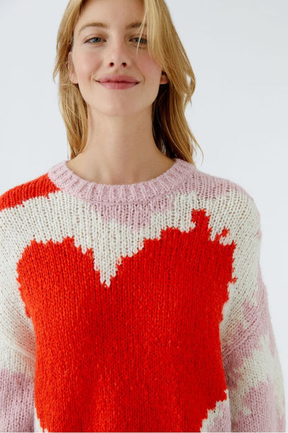 Oui  Rose Red Pullover 96113