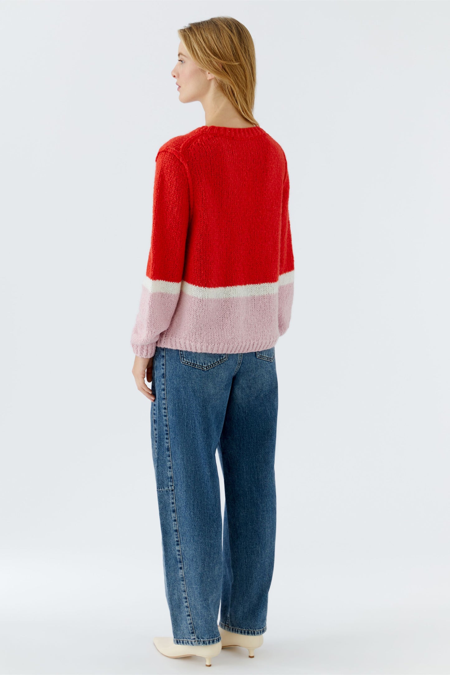 Oui  Red Rose Pullover 96088