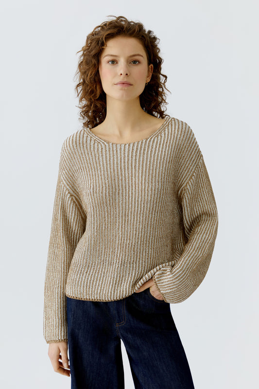 Oui Lt Camel Pullover 97622