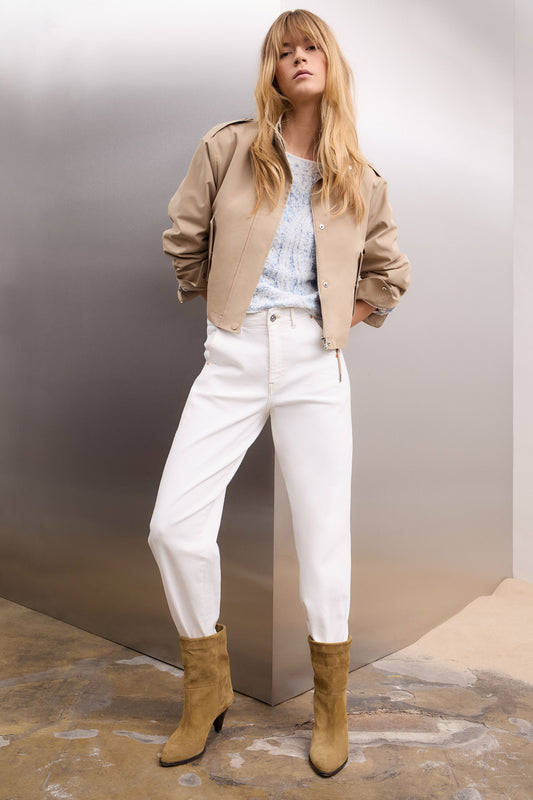 Oui Cloud Dancer Jeans 96820