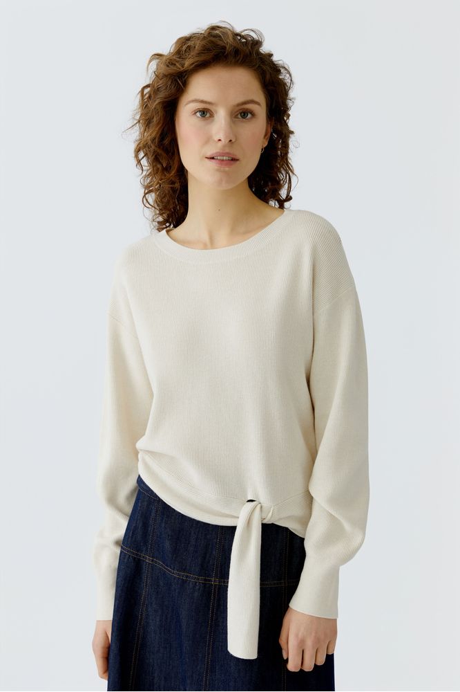 Oui Off White Knot Pullover 96773