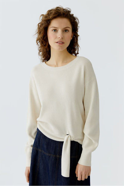 Oui Off White Knot Pullover 96773