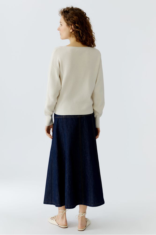 Oui Off White Knot Pullover 96773