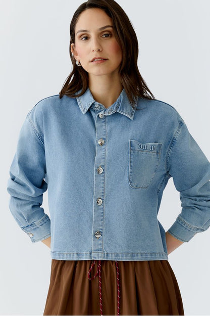 Oui Denim Blue Blouse 96464