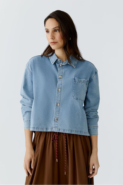 Oui Denim Blue Blouse 96464