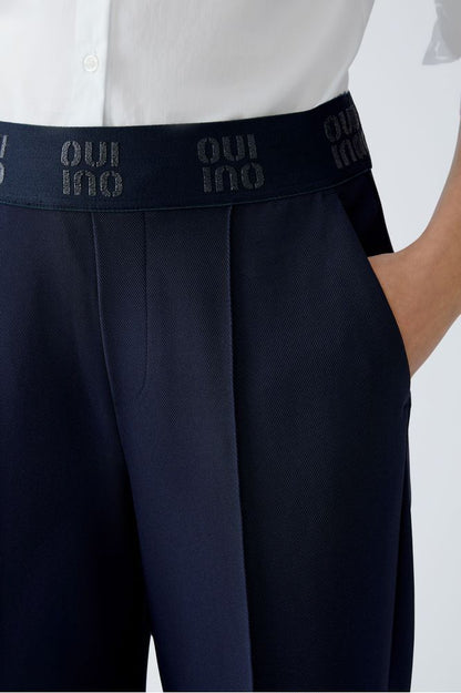 Oui Trousers Dark Blue 86917