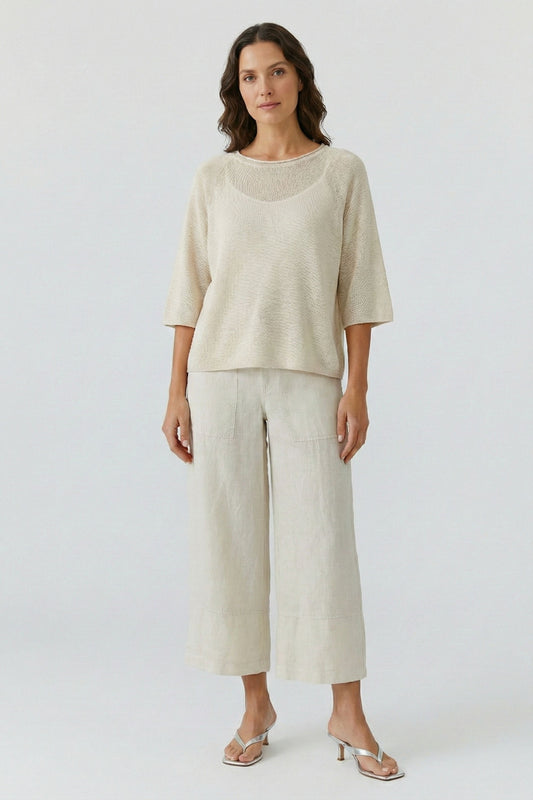 Oui Biscuit Trousers 97141