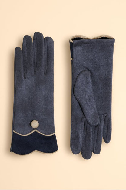 AW24 Powder Pandora Faux Suede Gloves