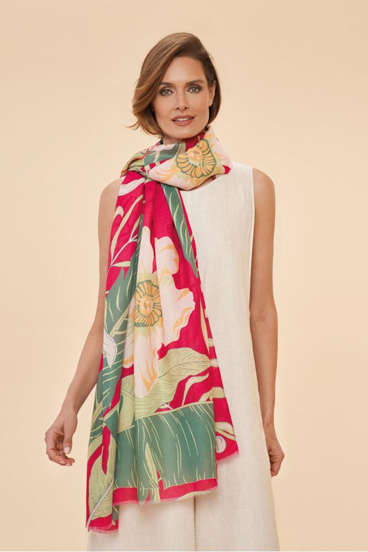 Powder Delicate Tropical Scarf