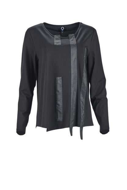 My Soul Tape Detail Top Black
