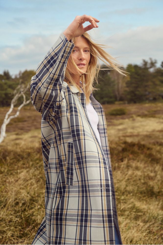 Part Two YashaPW Coat Dark Navy Check