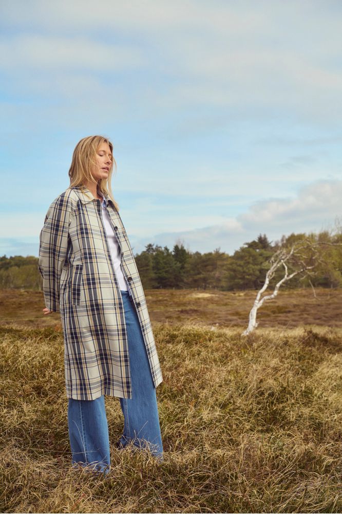 Part Two YashaPW Coat Dark Navy Check