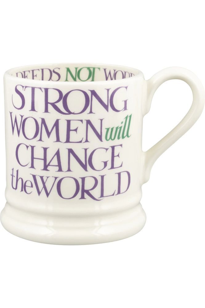 Emma Bridgewater Purple Toast Change Our World 1/2 Pint Mug