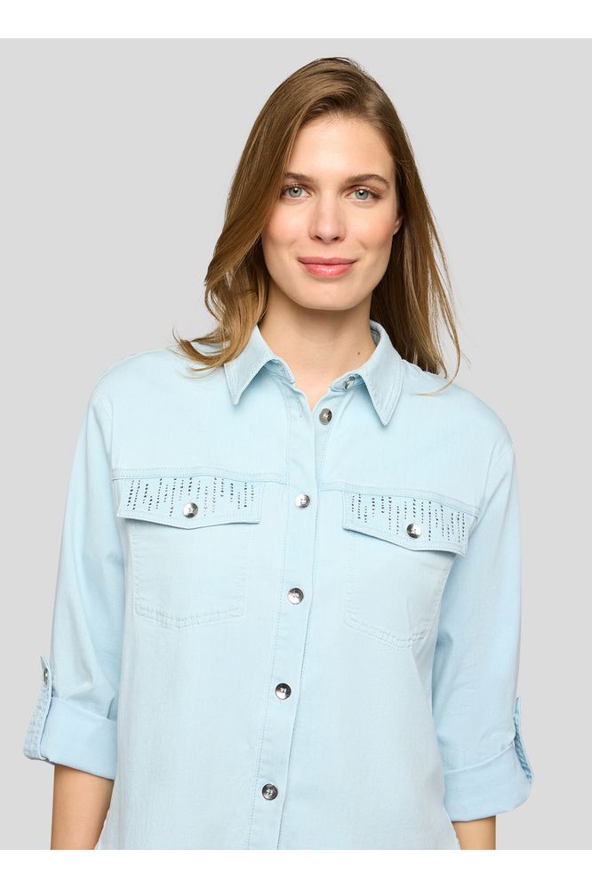Rabe Shirt Bleached Blue 56-124108